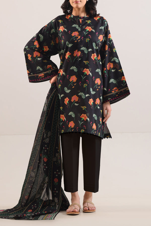 Unstitched Printed Lawn 3 Piece