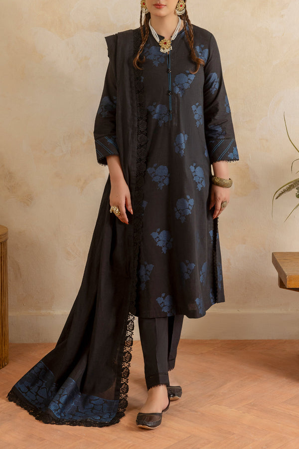 Unstitched Jacquard Cotton 3 Piece