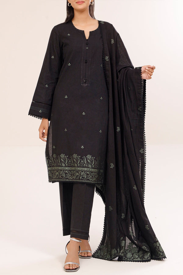 Unstitched Jacquard Cotton 3 Piece