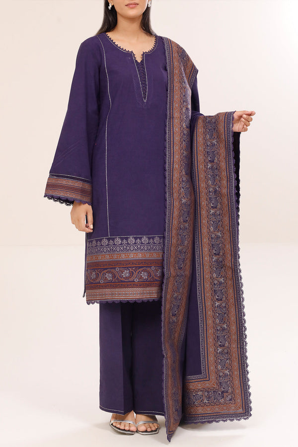 Unstitched Jacquard Cotton 3 Piece