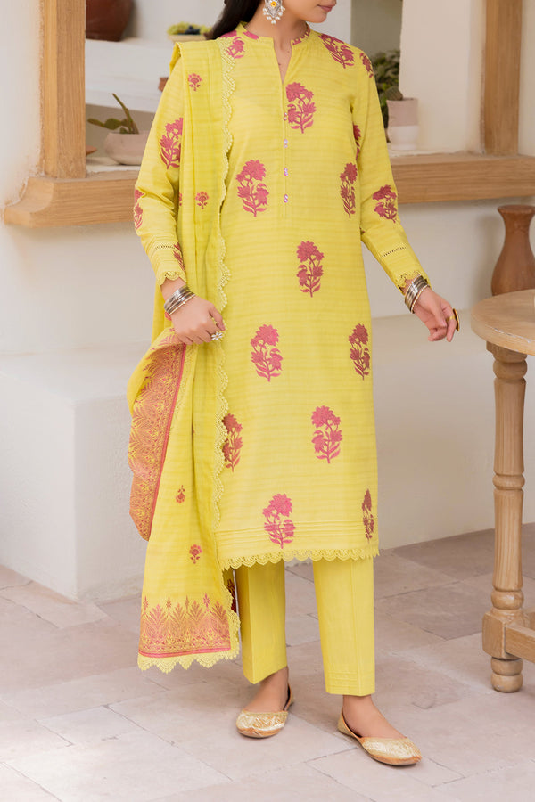 Unstitched Jacquard Cotton 2 Piece (Shirt/Dupatta)