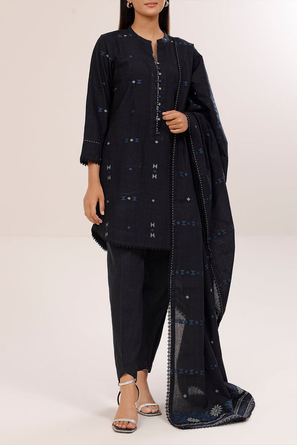 Unstitched Jacquard Cotton 3 Piece