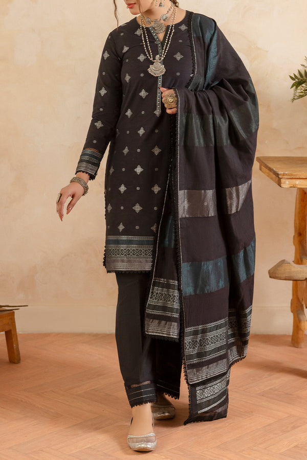 Unstitched Jacquard Cotton 3 Piece