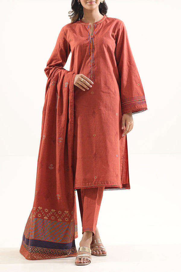 Unstitched Jacquard Cotton 3 Piece