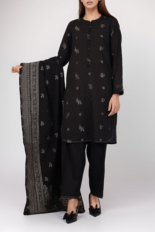 Unstitched Jacquard Cotton 3 Piece