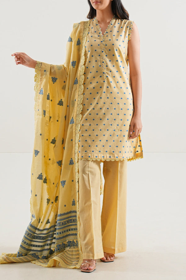 Unstitched Jacquard Cotton 2 Piece (Shirt/Trouser)