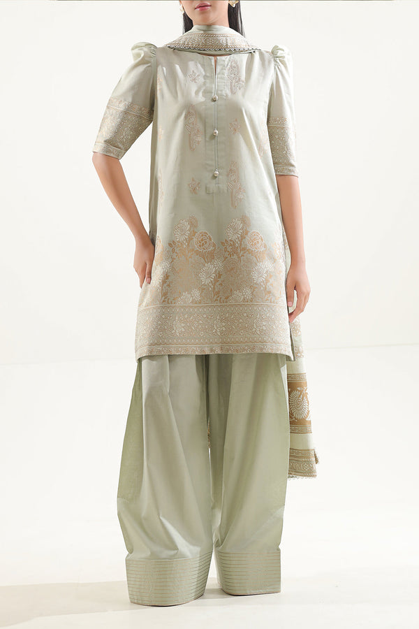 Unstitched Jacquard Cotton 2 Piece (Shirt/Trouser)