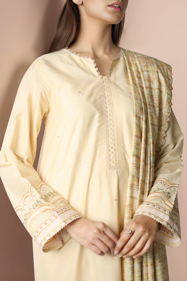 Unstitched Embroidered Lawn Shirt