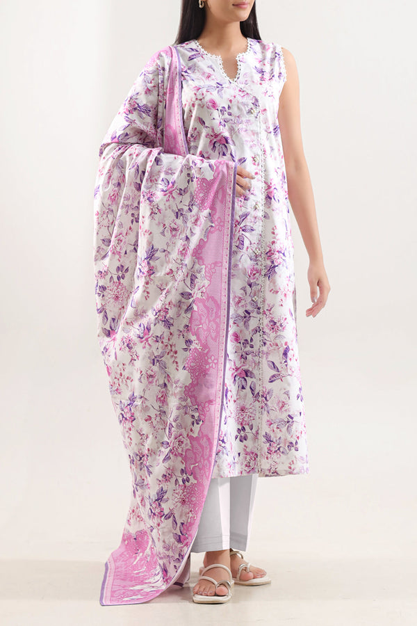 Unstitched Printed Warm Cotton 3 Piece