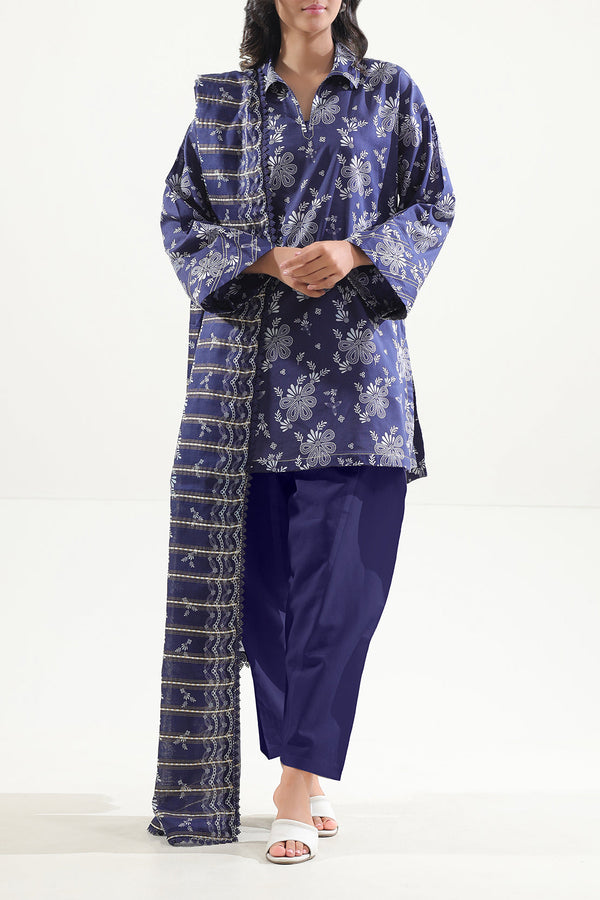 Unstitched Printed Lawn 3 Piece