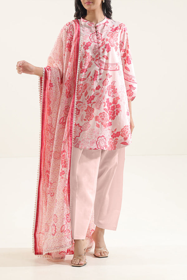 Unstitched Printed Lawn 3 Piece