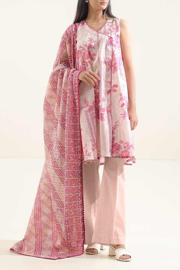Unstitched Printed Lawn 3 Piece