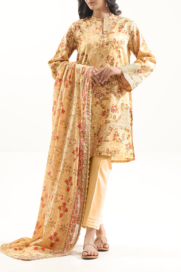 Unstitched Printed Lawn 3 Piece