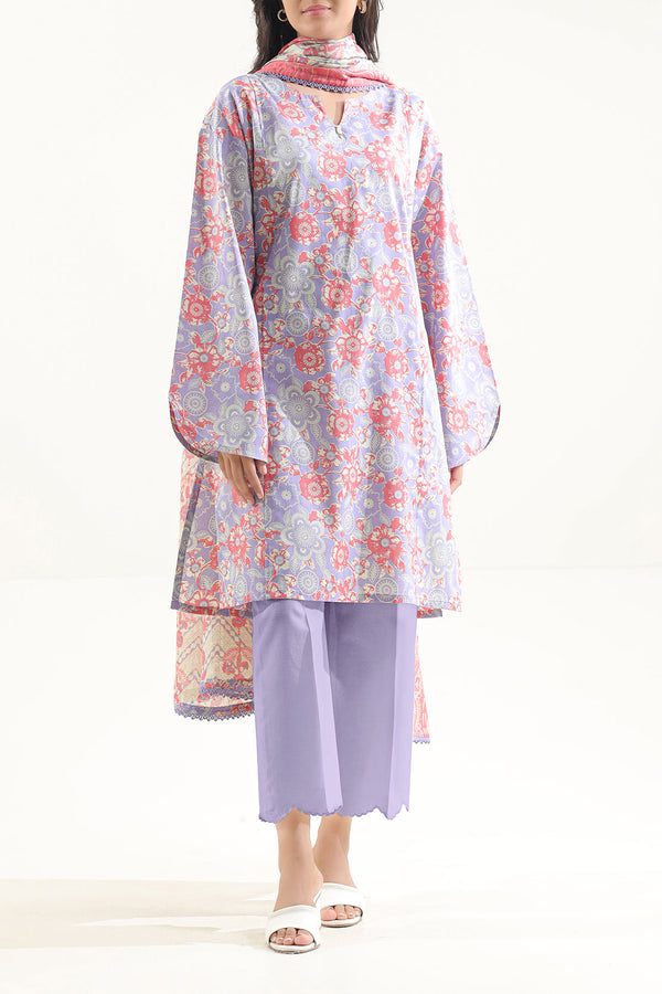 Unstitched Printed Lawn 3 Piece