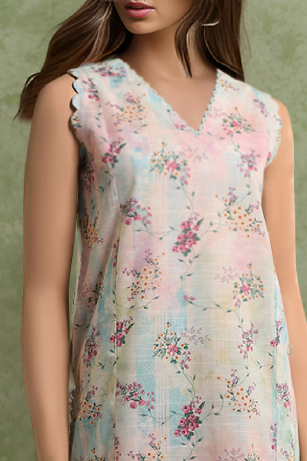 Unstitched Printed Khaddar 2 Piece (Shirt/Trouser)