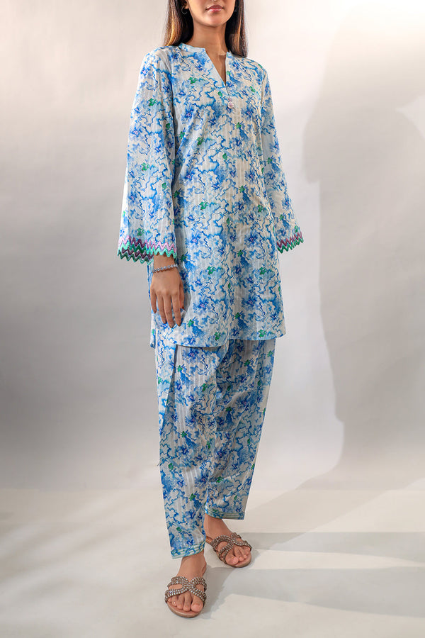 Unstitched Printed Lawn 2 Piece (Shirt/Trouser)