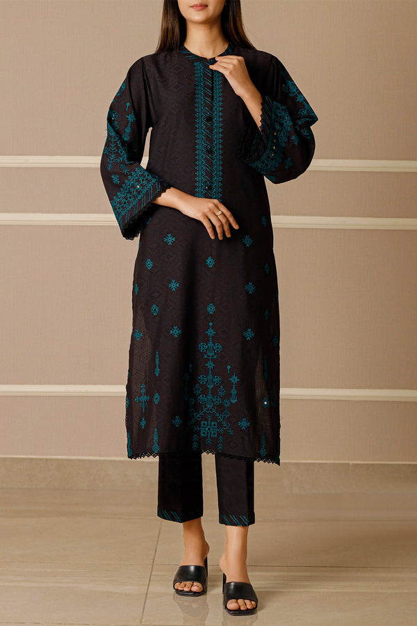 Unstitched Embroidered Self Jacquard 2 Piece (Shirt/Trouser)