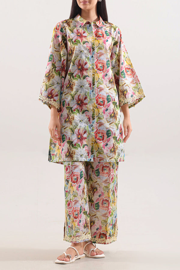 Unstitched Printed Khaddar 2 Piece (Shirt/Trouser)