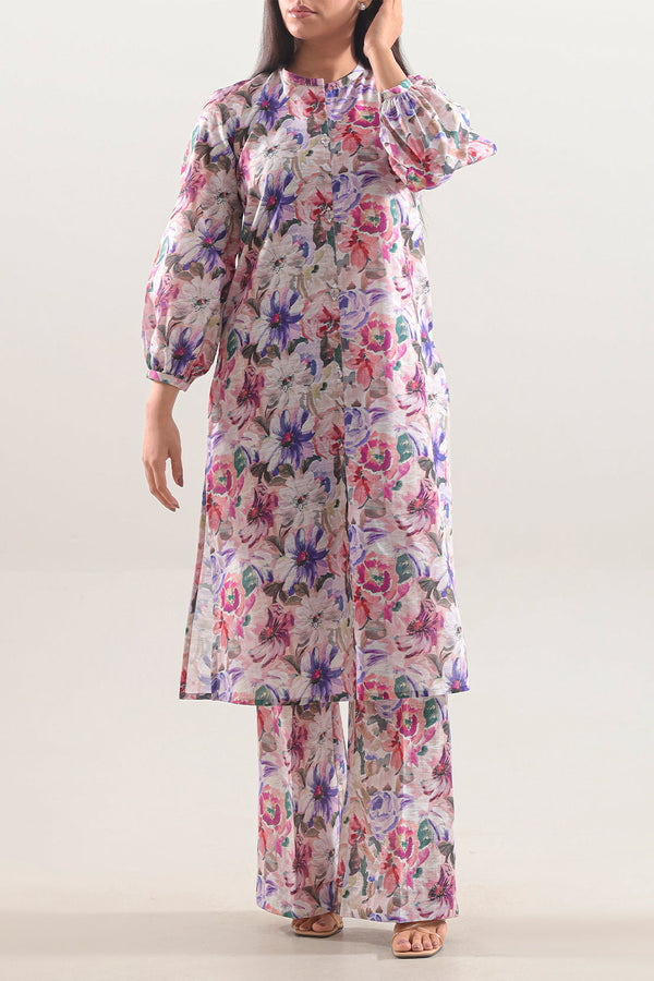 Unstitched Printed Khaddar 2 Piece (Shirt/Trouser)
