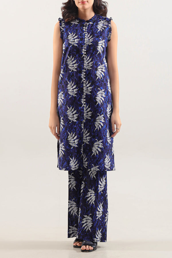 Unstitched Printed Cotton Khaddar 2 Piece (Shirt/Trouser)