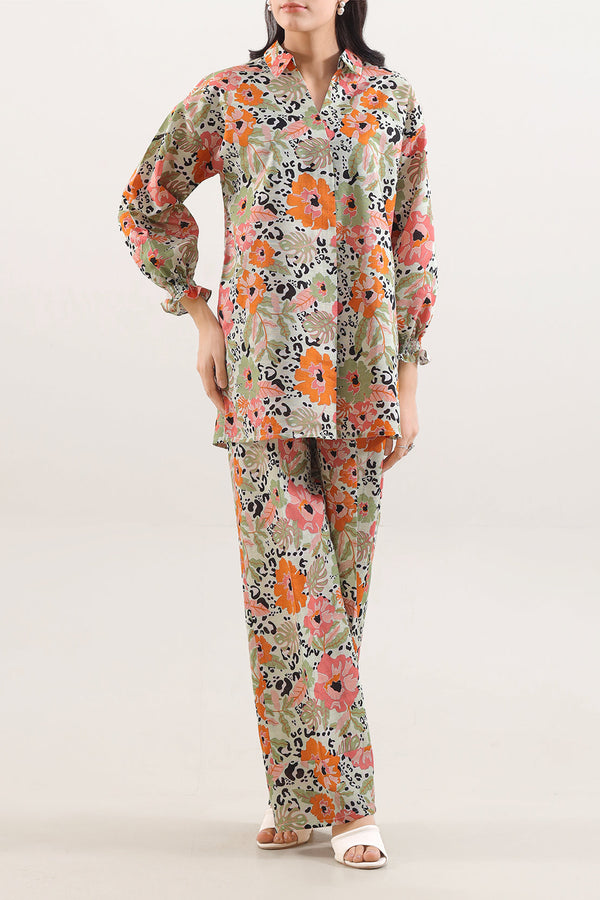 Unstitched Printed Khaddar 2 Piece (Shirt/Trouser)