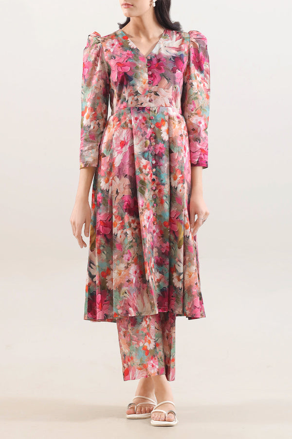 Unstitched Printed Arabic Linen 2 Piece (Shirt/Trouser)