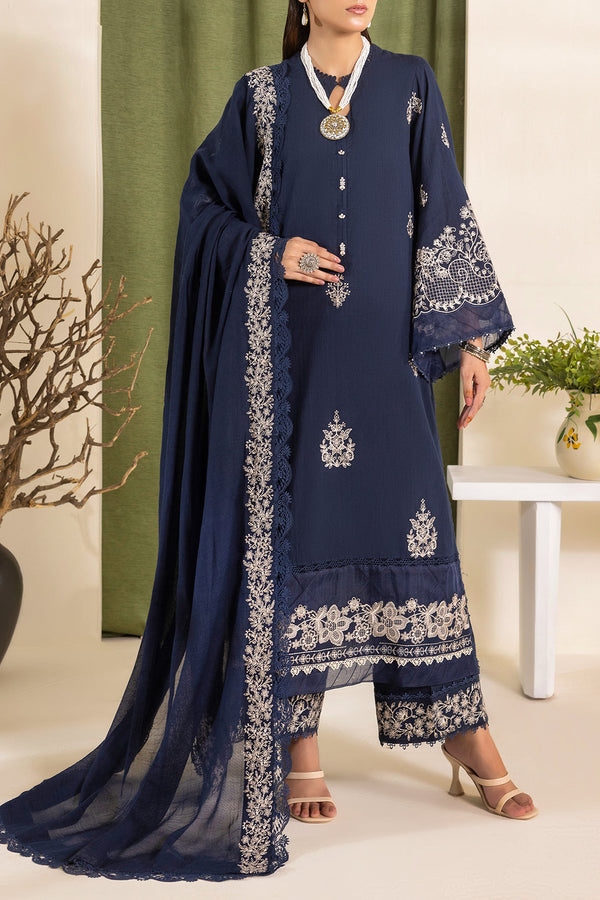 Unstitched Embroidered Self Jacquard 3 Piece