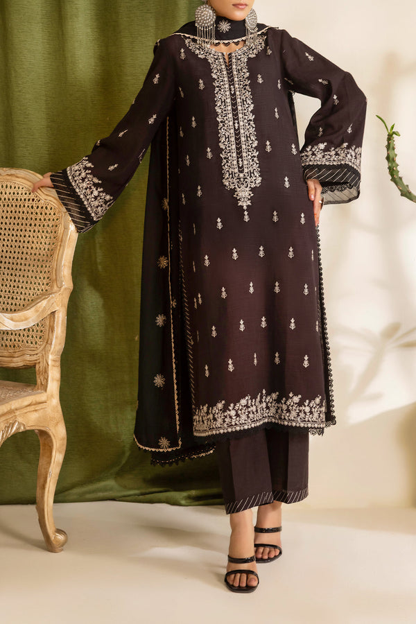 Unstitched Embroidered Cambric 3 Piece