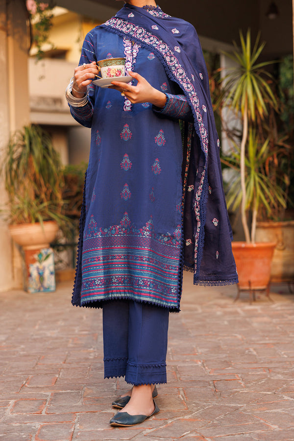 Unstitched Embroidered Jacquard Cotton 3 Piece