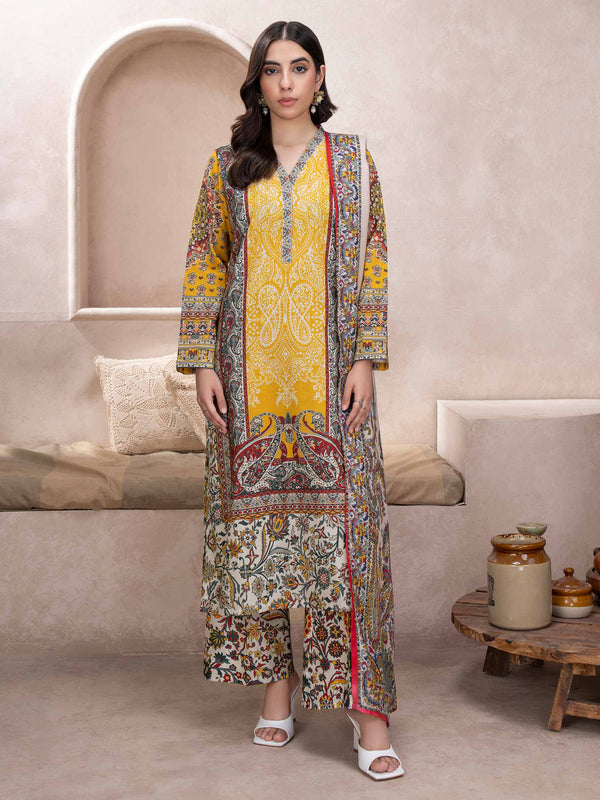 3 Piece Khaddar Suit-Printed (Unstitched)