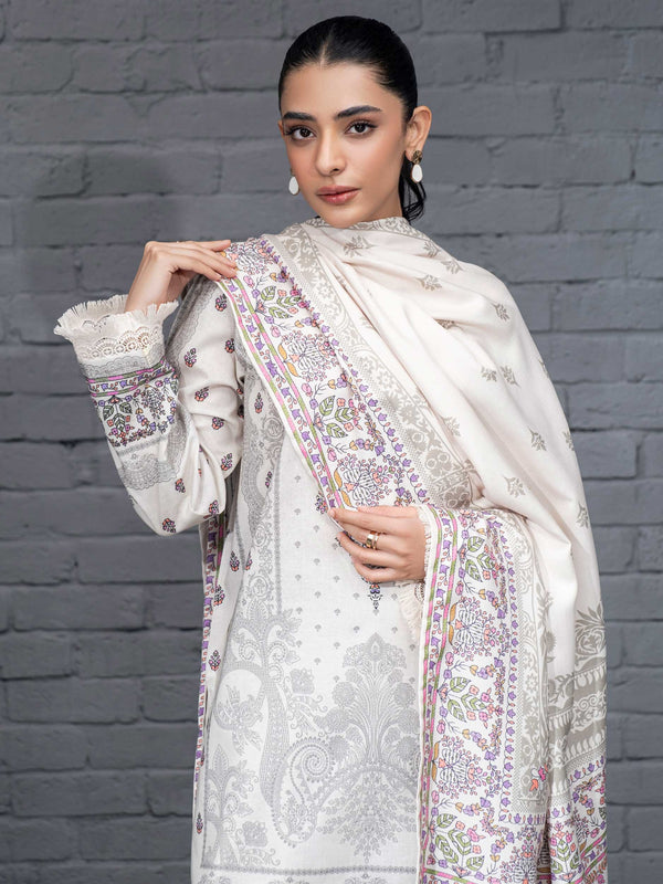 3 Piece Khaddar Suit-Printed (Unstitched)