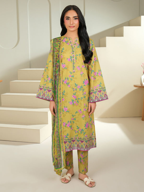 3 Piece Cambric Suit-Printed (Unstitched)