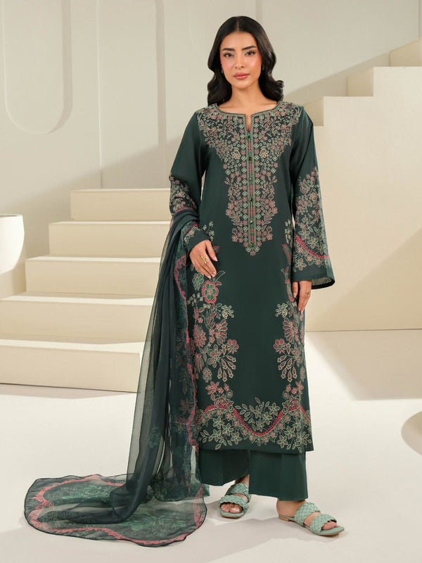 3 Piece Cambric Suit-Paste Print (Unstitched)
