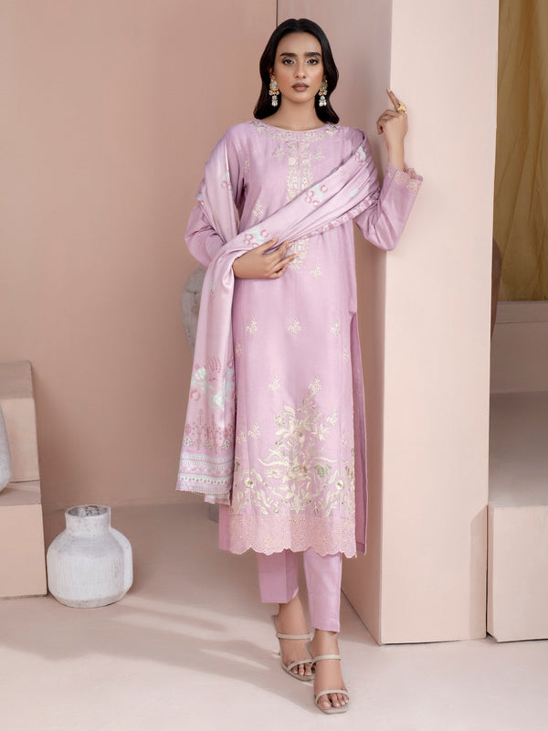 3 Piece Khaddar Suit-Embroidered (Unstitched)