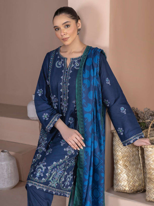 3 Piece Khaddar Suit-Embroidered (Unstitched)
