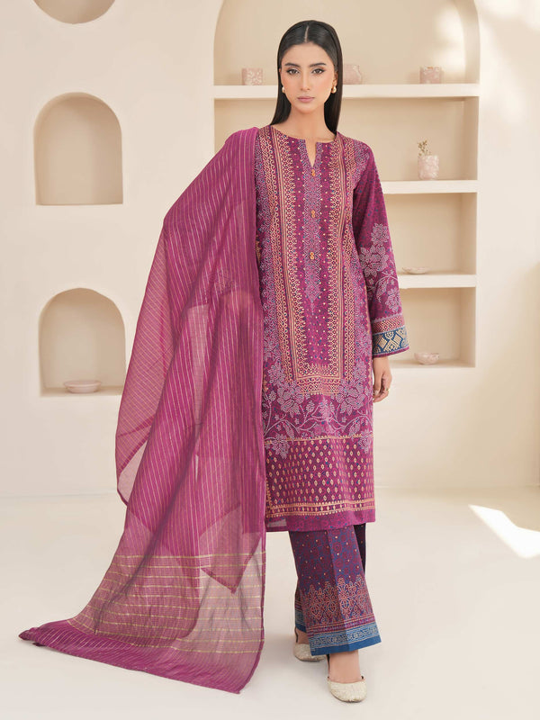 3 Piece Lawn Suit-Paste Print (Unstitched)