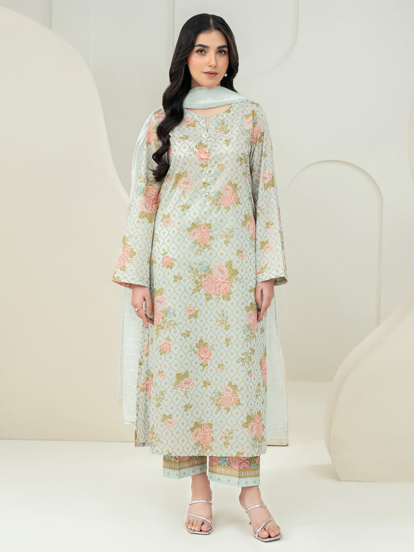 3 Piece Lawn Suit-Paste Print (Unstitched)