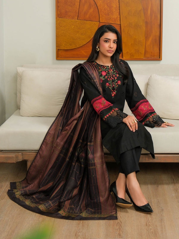 3 Piece Khaddar Suit-Embroidered (Unstitched)