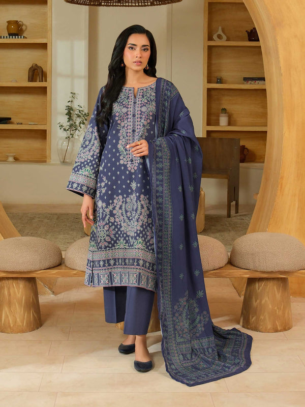 3 Piece Khaddar Suit-Paste Print (Unstitched)