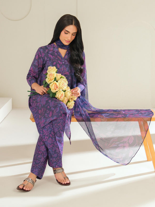 3 Piece Lawn Suit-Printed (Unstitched)