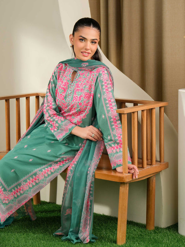 3 Piece Lawn Suit-Printed (Unstitched)