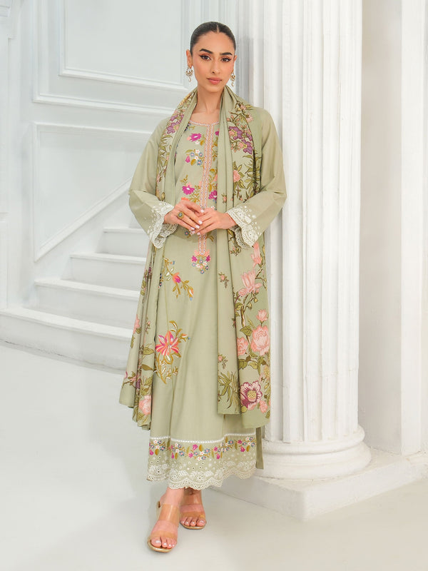 3 Piece Karandi Suit-Embroidered (Unstitched)