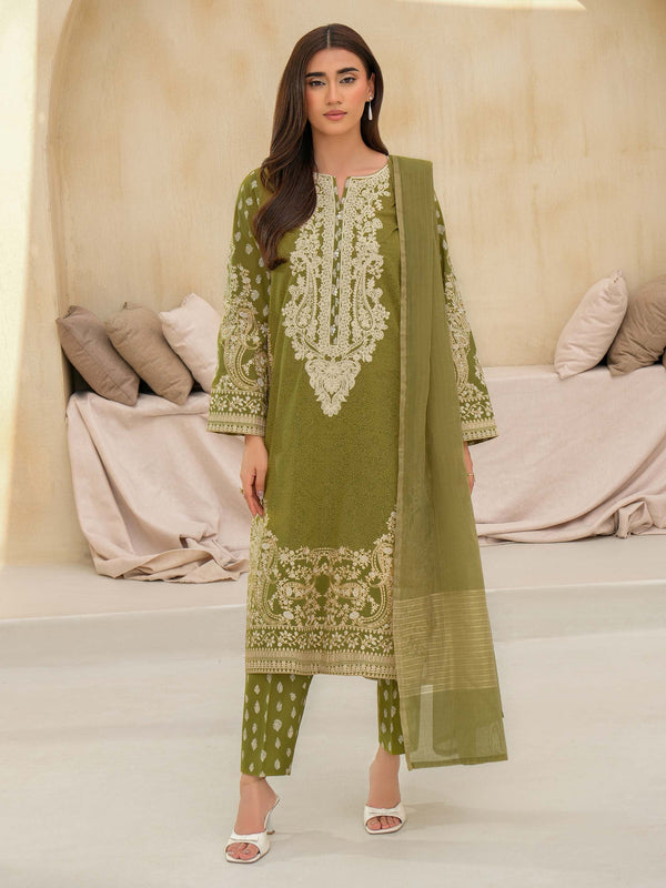 3 Piece Lawn Suit-Embroidered (Unstitched)