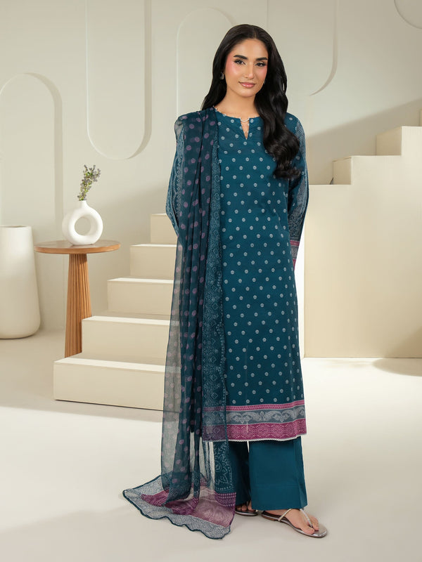 3 Piece Cambric Suit-Printed (Unstitched)