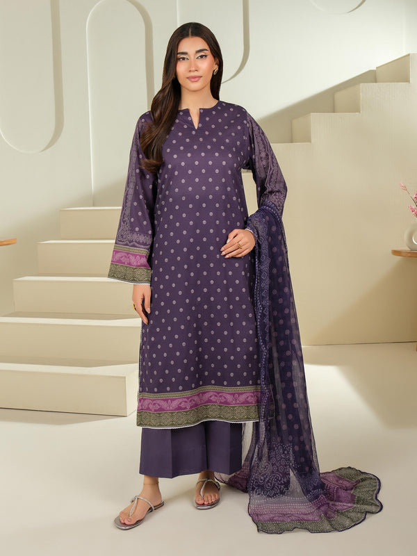 3 Piece Cambric Suit-Printed (Unstitched)