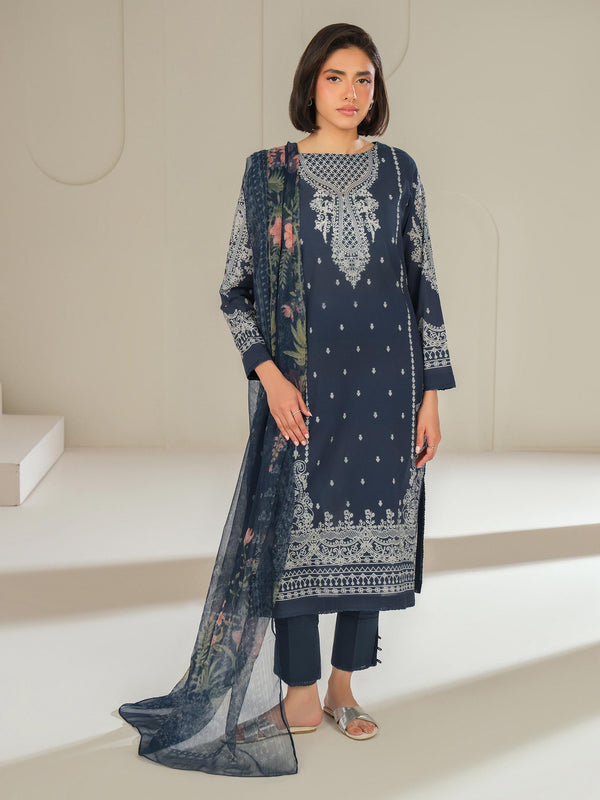 3 Piece Cambric Suit-Printed (Unstitched)