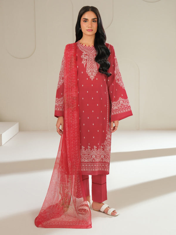 3 Piece Cambric Suit-Printed (Unstitched)