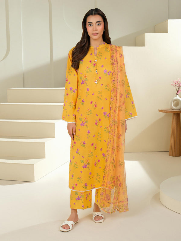 3 Piece Cambric Suit-Printed (Unstitched)