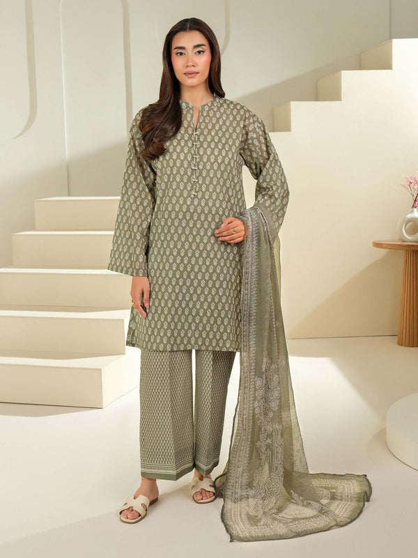 3 Piece Cambric Suit-Printed (Unstitched)