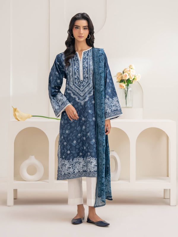2 Piece Cambric Suit-Paste Print (Unstitched)